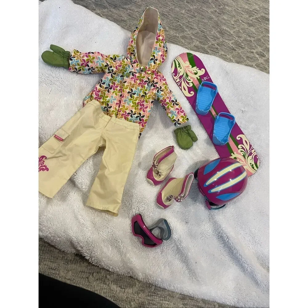 American Girl Doll Snowboard Gear With Snowboard Outfit Retired 2015